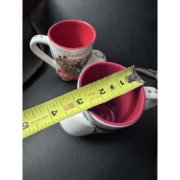 2 20TH ANNIVERSARY CHRISTKINDLMARKET CHICAGO BOOT MUGS 2015 Pair Set - Picture 10 of 12